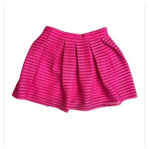 FOREVER 21 Pink Fuchsia Eyelet Pleated Short Y2K Skirt Lined Women Size Large